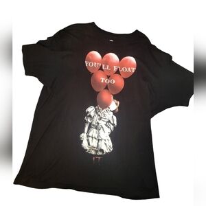 IT Pennywise Stephen King Black T-shirt